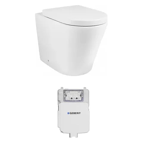 Alzano Wall face Pan Hurricane Geberit Inwall Cistern Set (Push Plate Sold Separately)