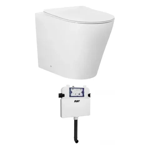 Alzano Wall face Pan Hurricane R&T Inwall Cistern Set (Push Plate Sold Separately)