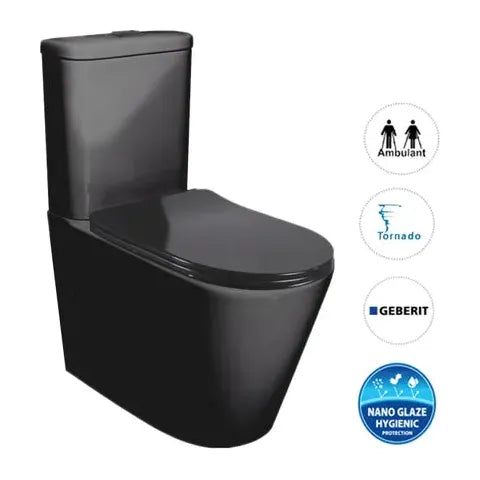 Feanza Black Tornado Toilet Suite
