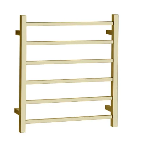 HEATED TOWEL RAIL 6 BARS SQ BG