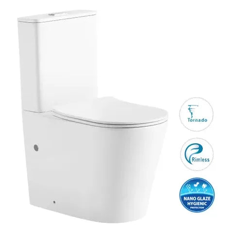 Radiant Toilet Suite Slim Seat Matt White