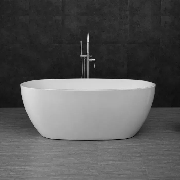 Vinny 1700x800x580 Gloss White Egg Shape Bathtub NF