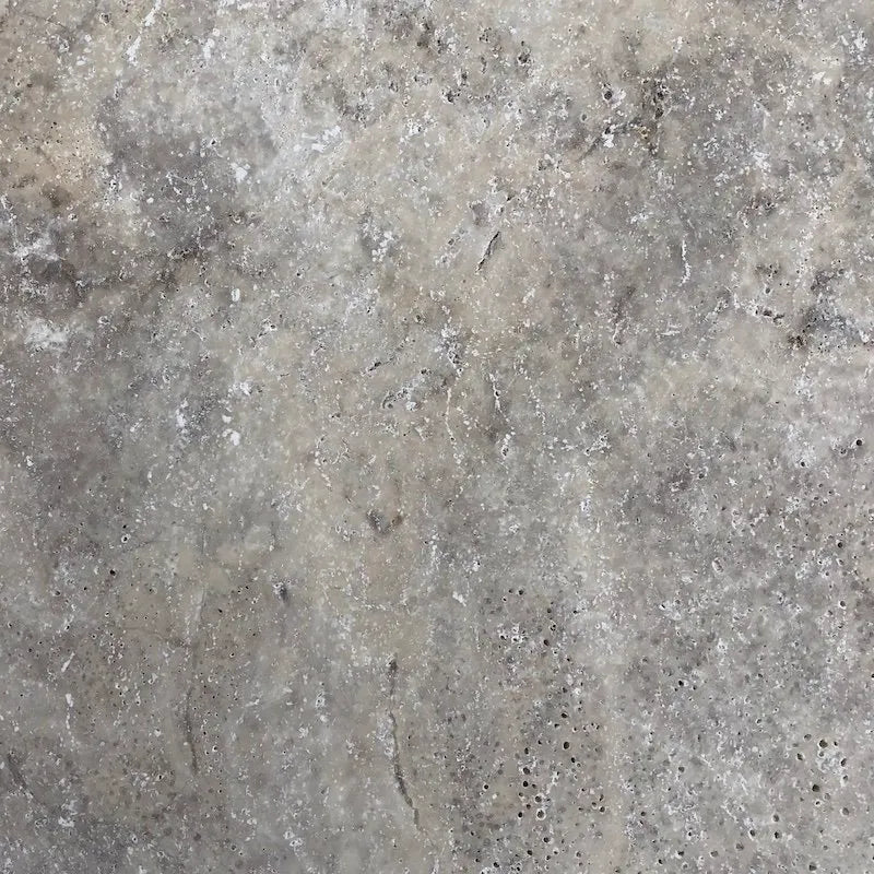 Silver Travertine French Pattern