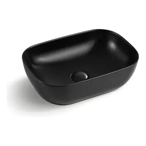 Artis O'96 455x325x135 Matte Black Oval Basin Ultra Slim