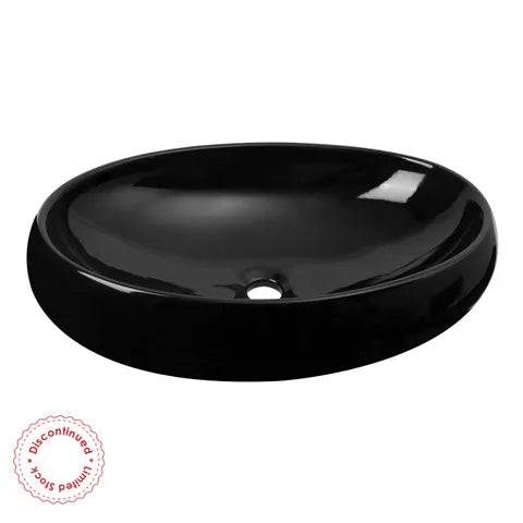 Artis Oval 600x400x150 Gloss Black Basin