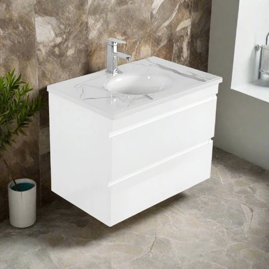 DOVER 750MM GLOSS WHITE WALL HUNG VANITY