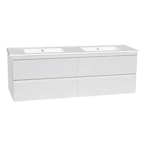 Dover 1500mm Gloss White Wall Hung Vanity