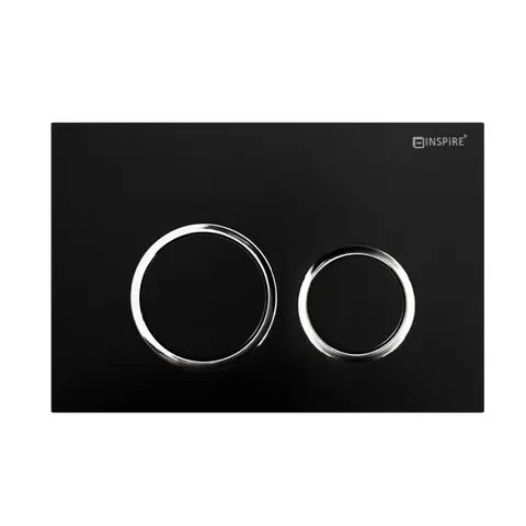 Inspire Dual Flush Plate Round Black