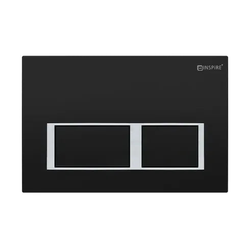 Inspire Dual Flush Plate Square Black