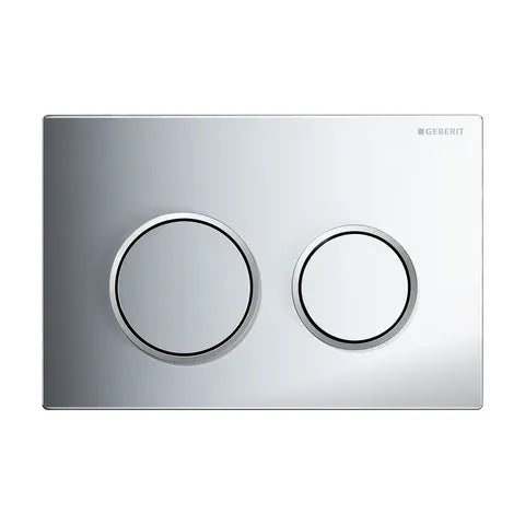 Kappa21 Dual Flush Button Round Chrome With Matt Chrome Trim