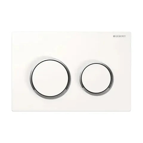 Kappa21 Dual Flush Button Round White With Chrome Trim