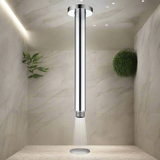 PAVIA 200MM CHROME CEILING SHOWER ARM ROUND