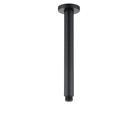 Pavia 200mm Matte Black Ceiling Shower Arm Round