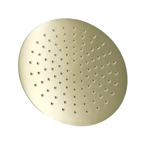 Pavia 250mm Brushed Gold Shower Head Stainless Steel Round