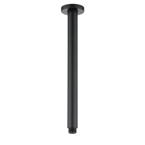 Pavia 300mm Matte Black Ceiling Shower Arm Round