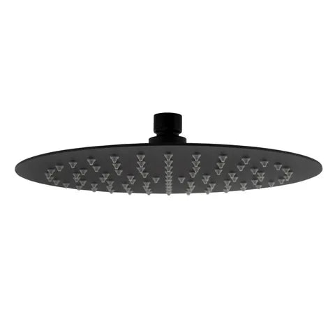 Pavia 300mm Matte Black Shower Head Stainless Steel Round