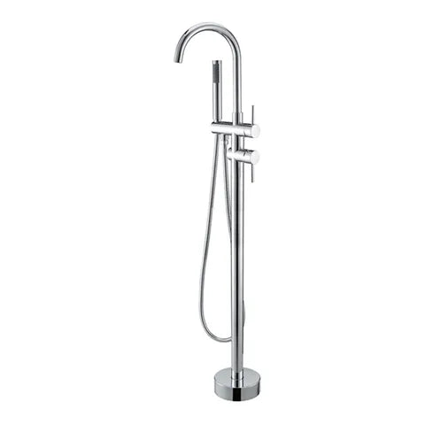 Pavia Chrome Floor Standing Bath Spout