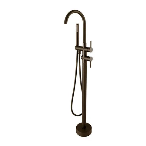 Pavia Gun Metal Floor Standing Bath Spout