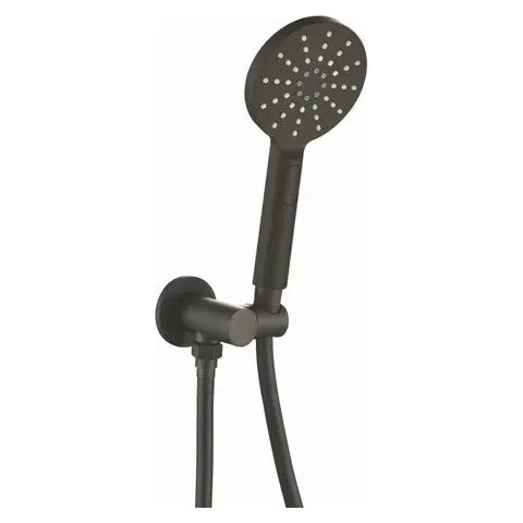 Pavia Gun Metal Handheld Shower Set Round