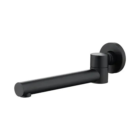 Pavia Matte Black Swivel Bath Spout Round