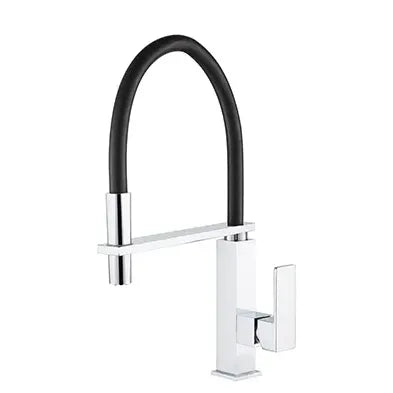 Pull Out Kitchen Mixer Square Chrome and Black