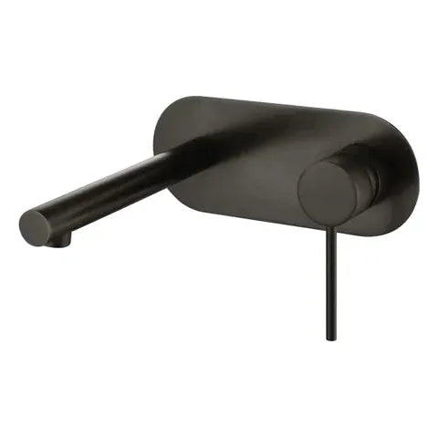 Roul Wall Basin Mixer Gun Metal