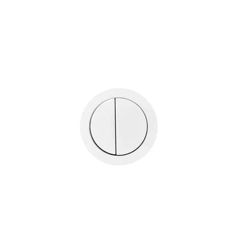 Round Toilet Flush Button Matte White