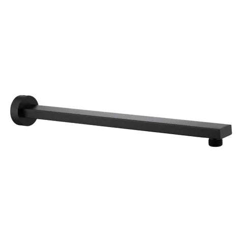 Taran 400mm Matte Black Straight Wall Arm Square