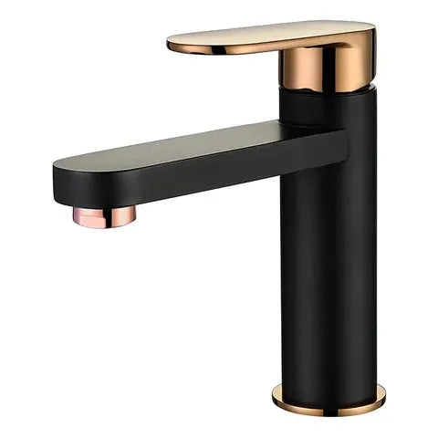 Vetto Basin Mixer Matte Black & Rose Gold