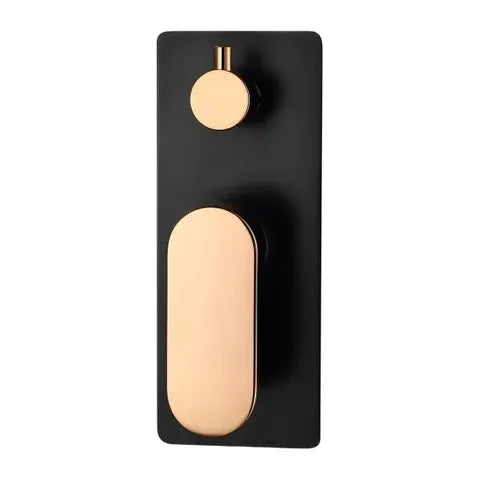 Vetto Diverter Shower Mixer Matte Black & Rose Gold