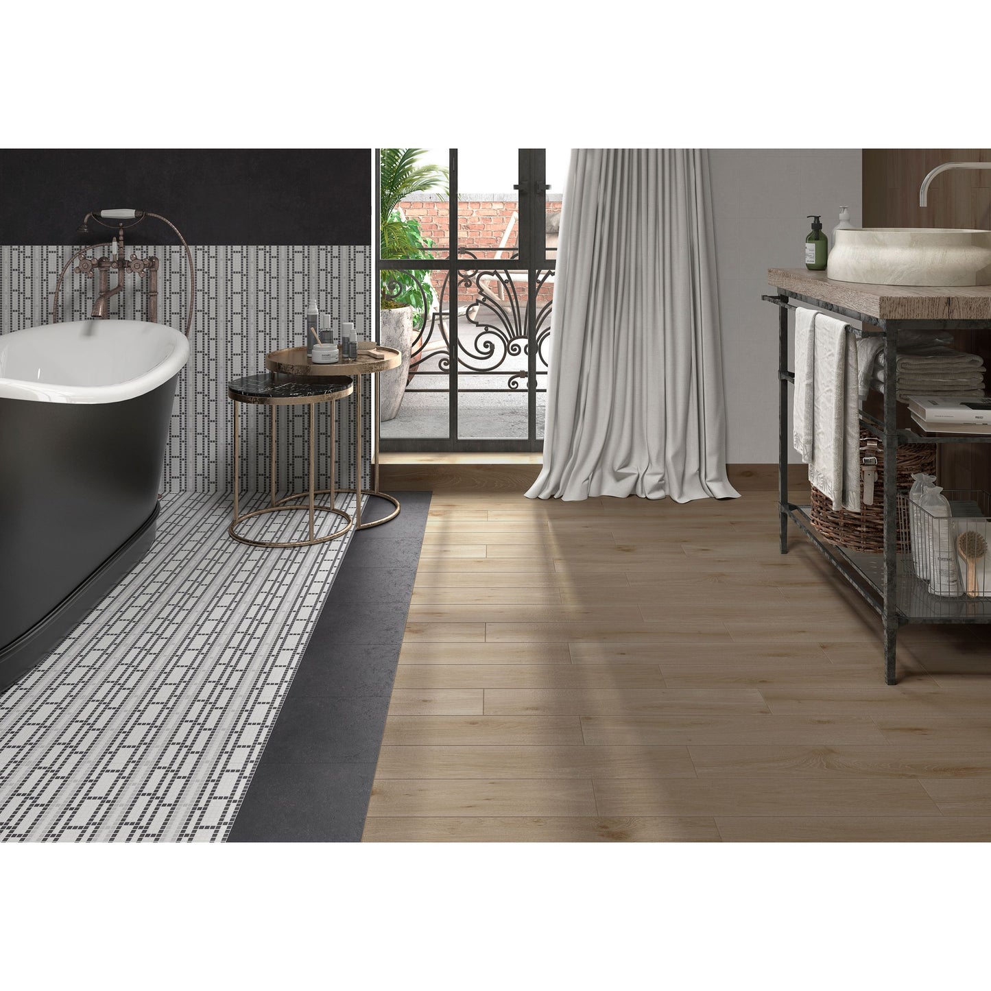 MOSAIC-5 LINES DECOR MATT