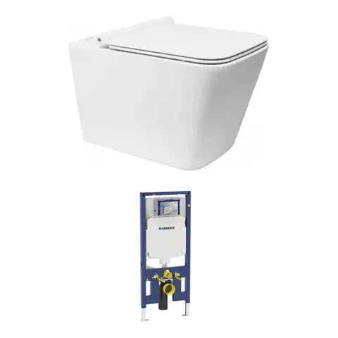 X-Cube Wall Hung Pan and Geberit Cistern (Button Order Separately)