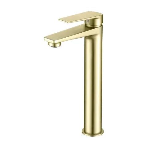 Zevio Tall Basin Mixer Brushed Gold