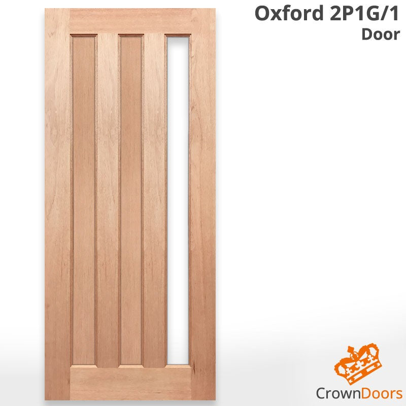 OXFORD 2P1G/1 MODERN SOLID TIMBER DOOR