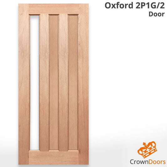 OXFORD 2P1G/2 MODERN SOLID TIMBER DOOR